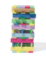 HEMA Platte bouwblokken hout 200-delig - thumbnail