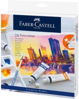 Faber Castell fc-169624 aquarelverf 24 tubes + mengpalet en penseel - thumbnail