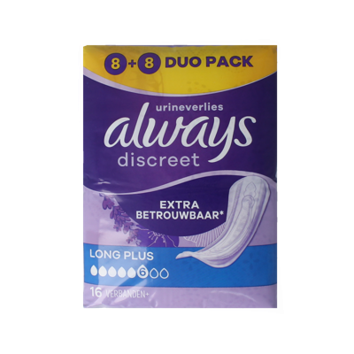 Always Discreet long+ 16 Stuks