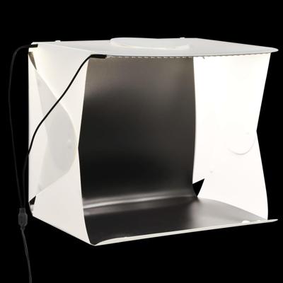 VidaXL Foto-opnamebox met led inklapbaar 40x34x37 cm kunststof wit
