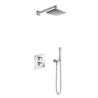 Hotbath Thermostatische Inbouw Douche Set Bloke Met 2-Weg-Stop-Omstel Ibs 4A - Chroom + Wandarm - thumbnail