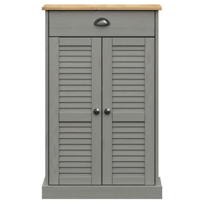 Schoenenkast VIGO 60x35x96 cm massief grenenhout grijs