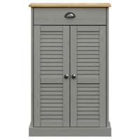 Schoenenkast VIGO 60x35x96 cm massief grenenhout grijs - thumbnail