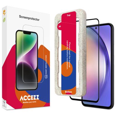 Accezz Gehard Glas Full Cover Screenprotector met applicator Samsung Galaxy A54 / S23 FE Smartphone screenprotector Transparant
