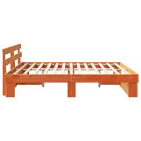 Bedframe met hoofdeinde Bruin Massief grenenhout - thumbnail