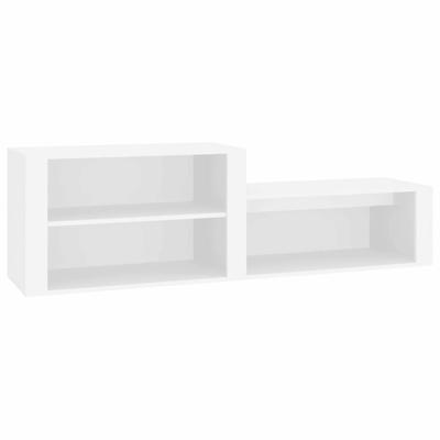 Schoenenkast 150x35x45 cm bewerkt hout wit