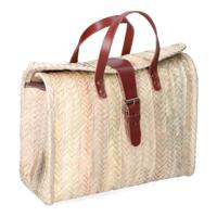 Briefcase EDM Milan 32 x 26 cm Palmblad Gesp Leer - thumbnail