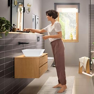 Hansgrohe Rebris E afbouwdeel v. inbouw wastafelkraan, voorsprong 19.5cm mat zwart 72568670 - thumbnail