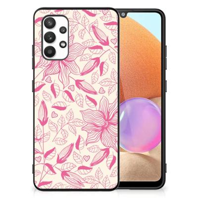 Samsung Galaxy A32 4G | A32 5G Enterprise Editie Bloemen Hoesje Pink Flowers