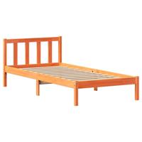 Bedframe zonder matras massief grenenhout wasbruin 90x190 cm - thumbnail