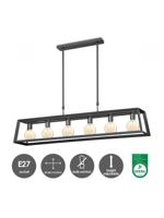 Light depot - hanglamp Sito taps telesc 6L - zwart - Outlet - thumbnail