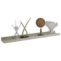 Wandschappen 2 st 60x9x3 cm betongrijs - thumbnail