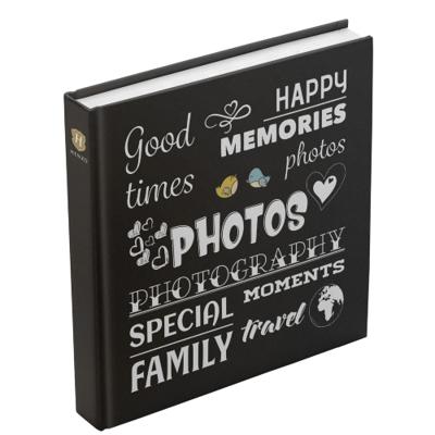 Henzo fotoalbum 100 blz. Wording 30x30 zwart