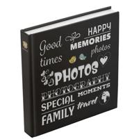Henzo fotoalbum 100 blz. Wording 30x30 zwart - thumbnail