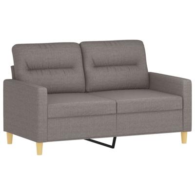 4-delige Loungeset met kussens stof taupe