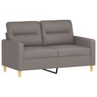 4-delige Loungeset met kussens stof taupe - thumbnail