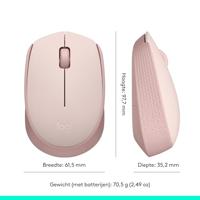 Logitech M171 Muis Radiografisch Optisch Roze 3 Toetsen 1000 dpi - thumbnail