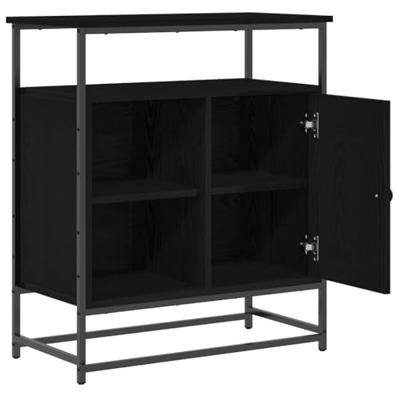 Dressoir Zwart eiken 69 x 35 x 80 cm Bewerkt hout