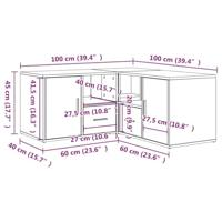 Hoekkast 160x40x45 cm bewerkt hout wit - thumbnail