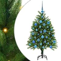 VidaXL Kerstboom met 150 led met standaard groen 120 cm pe - thumbnail