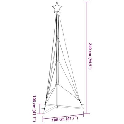 VidaXL Led-kerstboom 483 leds kleurrijk 240 cm