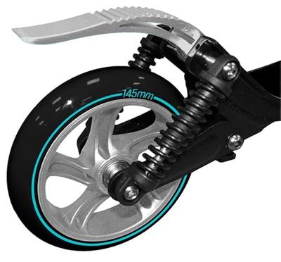 Verstelbare opvouwbare scooter met dubbele ophanging 145 mm - SKIDS CONTROL CARBON - JK525145