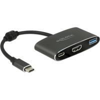 DeLOCK USB-C male > HDMI female + USB-A + USB-C PD adapter - thumbnail