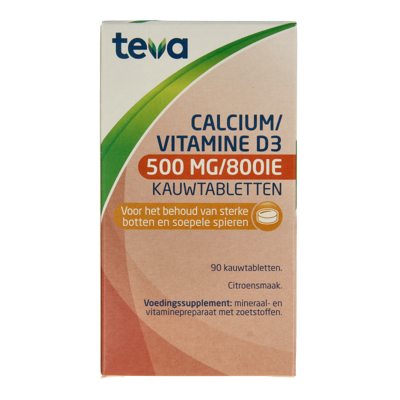 Calcium / vitamine D 500mg / 800IE 90 Kauwtabletten