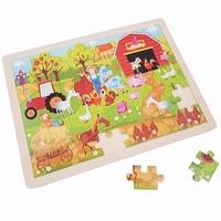 Playwood houten legpuzzel boerderij - thumbnail