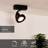 Lucide DORIAN - Plafondspot - Ø 11,7 cm - LED Dim to warm - GU10 (ES111) - 1x12W 2200K/3000K - Zwart - thumbnail