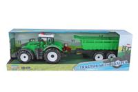 2-Play Tractor met aanhanger met kiepfunctie licht geluid frictie 45 cm - thumbnail