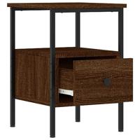 Nachtkastjes 2 st 34x36x50 cm bewerkt hout bruin eikenkleur - thumbnail