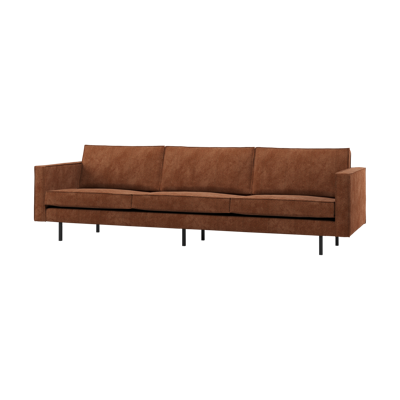 WOOOD Rodeo 3-zits bank ribstof Roestbruin