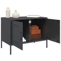 Tv-meubel 68x39x50,5 cm staal antracietkleurig - thumbnail