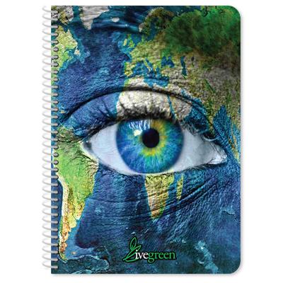 Must notitieboek Live Green A4 papier blauw/wit 90 pagina's Must notitieboek Live Green A4 papier blauw/wit 90 pagina's