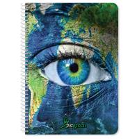 Must notitieboek Live Green A4 papier blauw/wit 90 pagina's - thumbnail