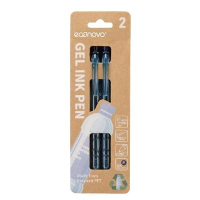 Econovo gelroller, 0,7 mm, blister van 2 stuks, zwart-blauw