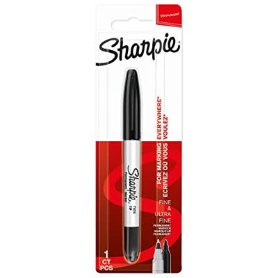 Viltstift sharpie twin tip uf en f zwart