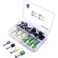 TRU COMPONENTS T1903C025 Assortiment adereindhulzen 4 mm², 6 mm², 10 mm², 16 mm² Deels geïsoleerd Grijs, Zwart, Geel, Groen 45 stuk(s) - thumbnail