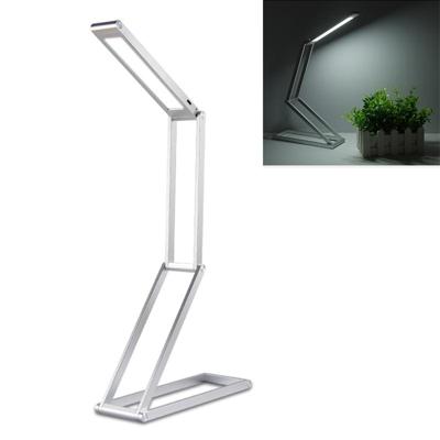 LED bureaulamp 3W opvouwbare aanpassing USB Charging Eye Protection tafellamp (zilver)