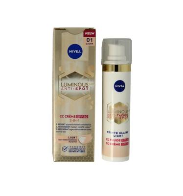 Nivea Luminous630 Antispot CC Fluid SPF30 - 01 Light Nivea Luminous630 Antispot CC Fluid SPF30 - 01 Light