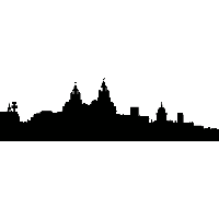 Skyline Liverpool - Muursticker - thumbnail