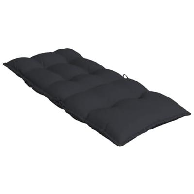 VidaXL Stoelkussens 2 st hoge rug oxford stof zwart VidaXL Stoelkussens 2 st hoge rug oxford stof zwart