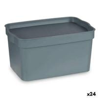 Multi-functionele Kist Grijs Plastic 2,3 L (13,5 x 11 x 20 cm) (24 Stuks) - thumbnail