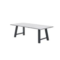 Olympus tuintafel 220 x100 aluminium grey teak look - thumbnail