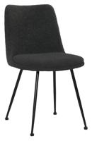 Artistiq Eetkamerstoel 'Janey' Bouclé, kleur Zwart - thumbnail