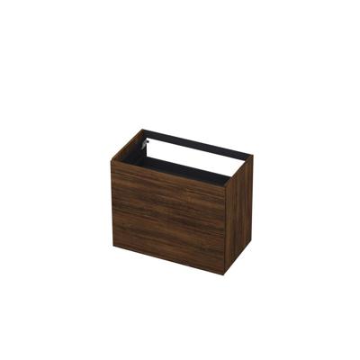 INK - Onderkast 2 Laden Push To Open 65cm Hout Decor - 800x450x650 Mm - Koper Eiken