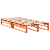 Bedframe zonder matras massief grenenhout wasbruin 75x190 cm - thumbnail
