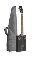 J.N Guitars Cask Firkin Acoustic Cigar Box 4-snaars westerngitaar zwart - thumbnail