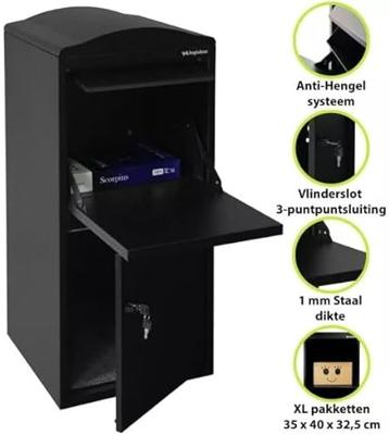 Pakketbrievenbus Logixbox Frontbox - zwart